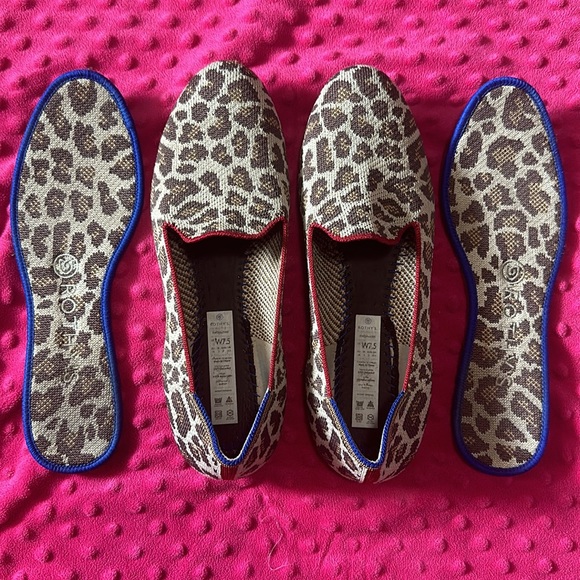 Rothy Mocha Spot Leopard Print Loafer - Picture 4 of 5